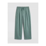 LC Waikiki Yeşil Pileli Gabardin Erkek Çocuk Pantolon
