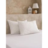 LC Waikiki Yıldız Desenli Yastık Kılıfı 2 Li 50X70 cm (S6) - Beyaz