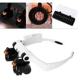 LCC Hardware Mall17X 21 Büyüteç Gözlük Büyüteç Lens Kuyumcu Izle Onarım ile 2 LED Işıkları ve 12 Lens
