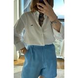 Lcst Unisex Beyaz Keten Gömlek - 2XL