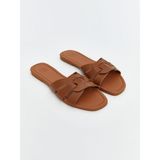 Lcw Accessorıes Deri Görünümlü Kadın Ev Terliği - Camel