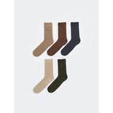 Lcw Accessorıes Desenli Bambu Erkek Soket Çorap 5'li (W5) - 42 - Mix