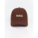 Lcw Accessorıes Kahverengi Paris Nakışlı Kadın Kep Şapka