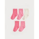Lcw Baby Basic Kız Bebek Soket Çorap 5'li - Pembe - 3 - 4 Yaş