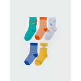 Lcw Baby Bej Baskılı Erkek Bebek Çorap 5'Li