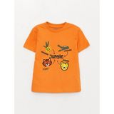 Lcw Baby Bisiklet Yaka Kısa Kollu Baskılı Erkek Bebek Tişört - Turuncu - 4 - 5 Yaş