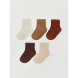 Lcw Baby Desenli Erkek Bebek Soket Çorap 5'li (W5) - 3 - 4 Yaş - Light Brown