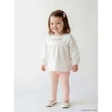 Lcw Baby Ekru Çiçekli Kız Bebek Bluz Ve Tayt