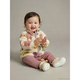 Lcw Baby Ekru Dik Yaka Çiçekli Kız Bebek Pelüş Hırka