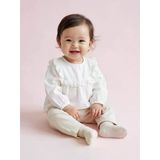 Lcw Baby Ekru Fırfırlı Kız Bebek Gabardin Bluz Ve Pantolon