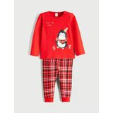 Lcw Baby Kırmızı Ekose Desenli Kız Bebek Pijama Takımı