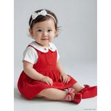 Lcw Baby Kırmızı Kız Bebek Salopet Elbise Ve Tişört