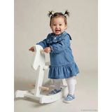 LCW baby Mavi Bebe Yaka Kız Bebek Jean Elbise