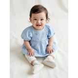 Lcw Baby Mavi Çiçekli Kız Bebek Bluz Ve Tayt