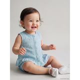 Lcw Baby Mavi Çiçekli Kız Bebek Müslin Gömlek Ve Şort