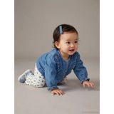 Lcw Baby Mavi Fırfırlı Kız Bebek Gömlek Ve Tayt