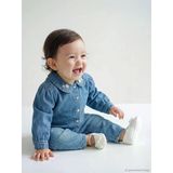 Lcw Baby Mavi Nakışlı Kız Bebek Jean Gömlek Ve Jean Pantolon