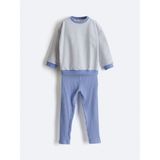 Lcw Baby Mor Çizgili Kız Bebek Sweatshirt ve Tayt 2'li - 24 - 36 Ay