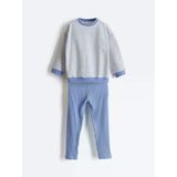 Lcw Baby Mor Çizgili Kız Bebek Sweatshirt Ve Tayt 2'Li