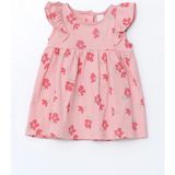 Lcw Baby Pembe Bisiklet Yaka Çiçekli Kız Bebek Elbise