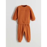 Lcw Baby Turuncu Bisiklet Yaka Erkek Bebek Sweatshirt ve Eşofman Alt 2'li - 6 - 9 Ay