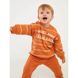 Lcw Baby Turuncu Bisiklet Yaka Uzun Kollu Erkek Bebek Sweatshirt Ve Pantolon 2'Li Takım