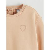 Lcw Bej Bisiklet Yaka Çiçekli Kız Çocuk Kalın Sweatshirt - 2 - 3 Yaş