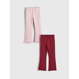 Lcw Bordo Beli Lastikli Ispanyol Paça Kız Çocuk Tayt 2'li - 3 - 4 Yaş