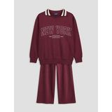 Lcw Bordo New York Baskılı Kız Çocuk Sweatshirt ve Eşofman Altı - 11 - 12 Yaş
