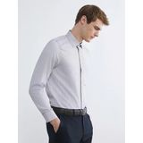 Lcw Busıness Antrasit Slim Fit Uzun Kollu Çizgili Erkek Gömlek