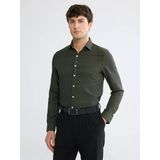 Lcw Busıness Haki Slim Fit Armürlü Erkek Gömlek