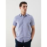Lcw Busıness Lacivert Regular Fit Çizgili Erkek Gömlek - XL