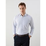 Lcw Busıness Lacivert Regular Fit Uzun Kollu Ekose Gabardin Erkek Gömlek - 3XL