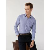 Lcw Busıness Lacivert Slim Fit Uzun Kollu Çizgili Poplin Erkek Gömlek