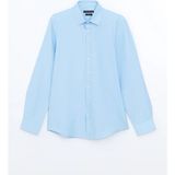 Lcw Busıness Mavi Slim Fit Uzun Kollu Poplin Erkek Gömlek