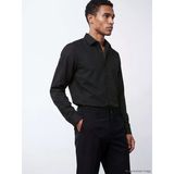 Lcw Busıness Siyah Slim Fit Uzun Kollu Armürlü Erkek Gömlek