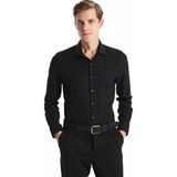 Lcw Busıness Siyah Slim Fit Uzun Kollu Oxford Erkek Gömlek