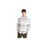 Lcw Casual bej Ekoseli Regular Fit Uzun Kollu Ekose Gabardin Erkek Gömlek