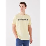Lcw Casual Bisiklet Yaka Kısa Kollu Baskılı Penye Erkek Tişört - Açık Mavi