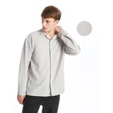 Lcw Casual Gri Regular Fit Uzun Kollu Erkek Dokulu Gömlek