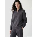 Lcw Comfort Antrasit Dik Yaka Soft Touch Kadın Sweatshirt