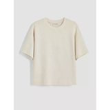 Lcw Comfort Bej Oversize Soft Touch Kadın Tişört