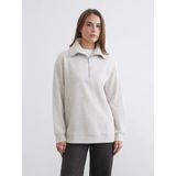 Lcw Comfort Bej Polo Yaka Kadın Sweatshirt