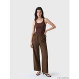 Lcw Comfort Kahverengi Beli Lastikli Keten Karışımlı Kadın Pantolon