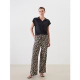 Lcw Comfort Kahverengi Beli Lastikli Leopar Desenli Kadın Pantolon