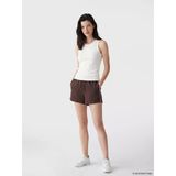 Lcw Comfort Kahverengi Şeritli Soft Touch Kadın Şort