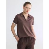 Lcw Comfort Kahverengi Soft Touch Kadın Tişört