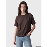 Lcw Comfort Kahverengi Taşlı Soft Touch Kadın Tişört