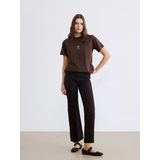 Lcw Comfort Kahverengi Yüksek Bel Straight Fit Kadın Jean Pantolon