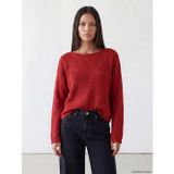 Lcw Comfort Kırmızı Kayık Yaka Kadın Triko Kazak